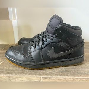 Rare 2017 Nike Air Jordan 1 Black Anthracite Gum AA3992-002 Mens Size US10